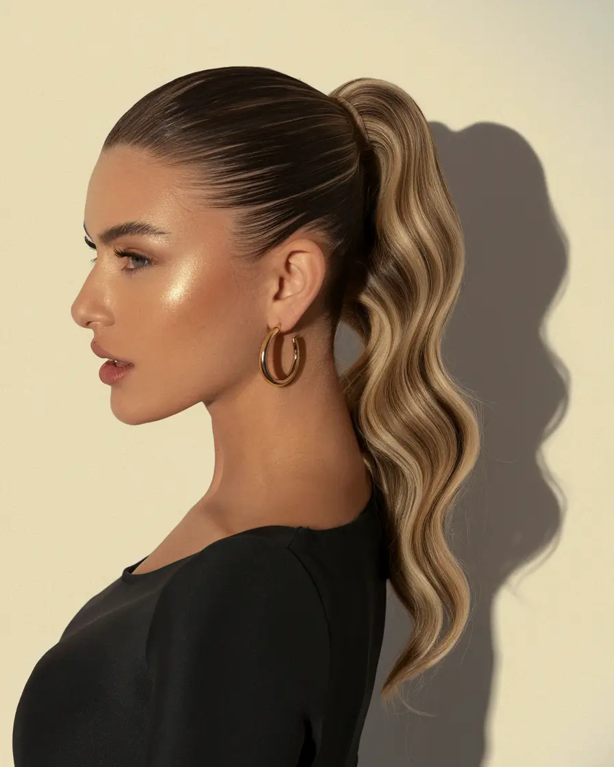best august hairstyles ideas for 2025 High Sculpted Ponytail With S-Waves