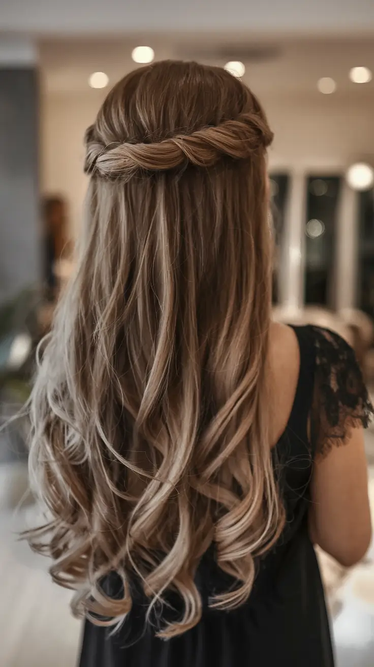 best august hairstyles ideas for 2025 Twisted Half-Up With Loose Length
