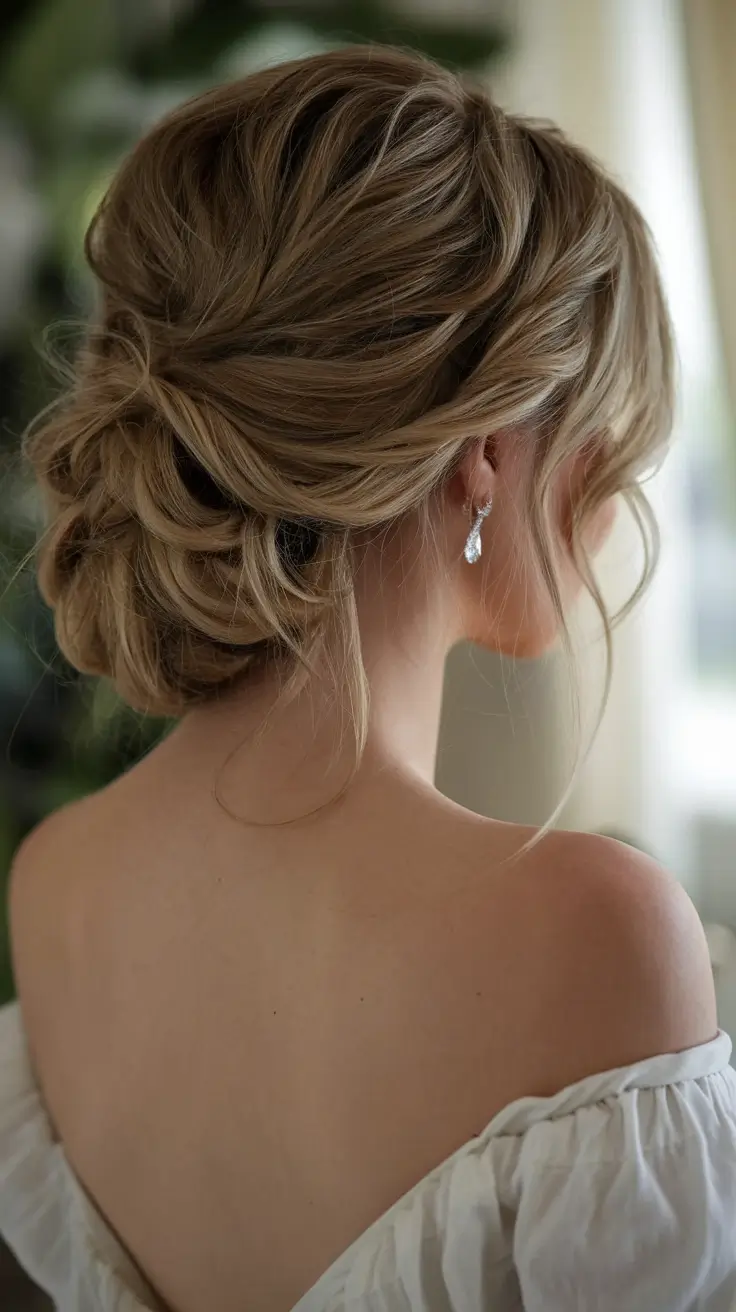 best august hairstyles ideas for 2025 Low Textured Chignon With Soft Tendrils
