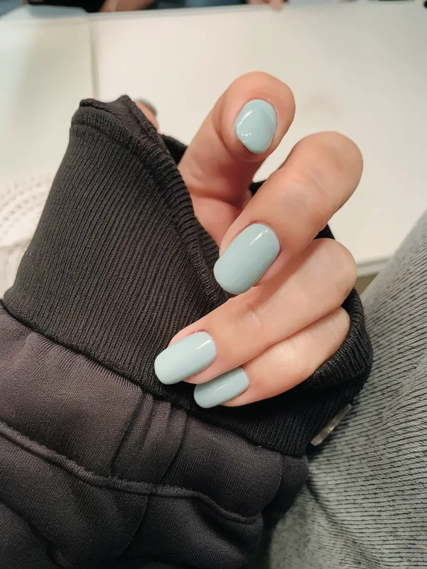 best august nail colors for 2025+Mint Cloud for a Refreshing Reset