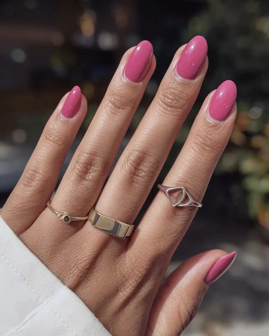 best august nail colors for 2025+Rosy Gloss for Golden Hour Walks