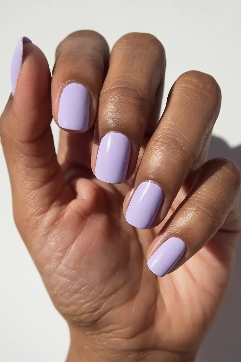 best august nail colors for 2025+Lavender Cream for Everyday Elegance
