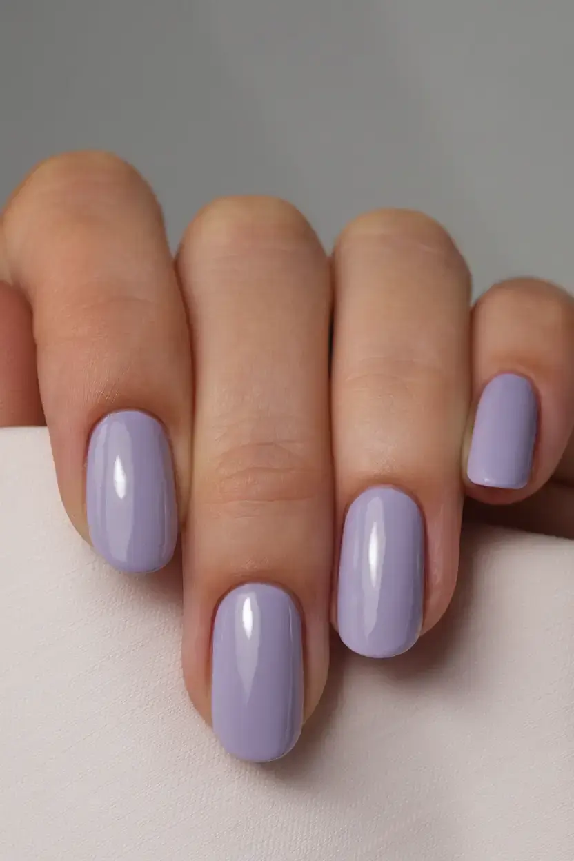 best july nail colors for 2025 Pastel Perfection: A Soft Lavender for Easy Days