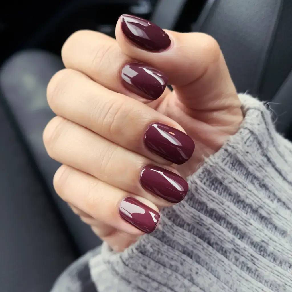 best july nail colors for 2025 Mulberry Chic: The Moody Summer Alternative