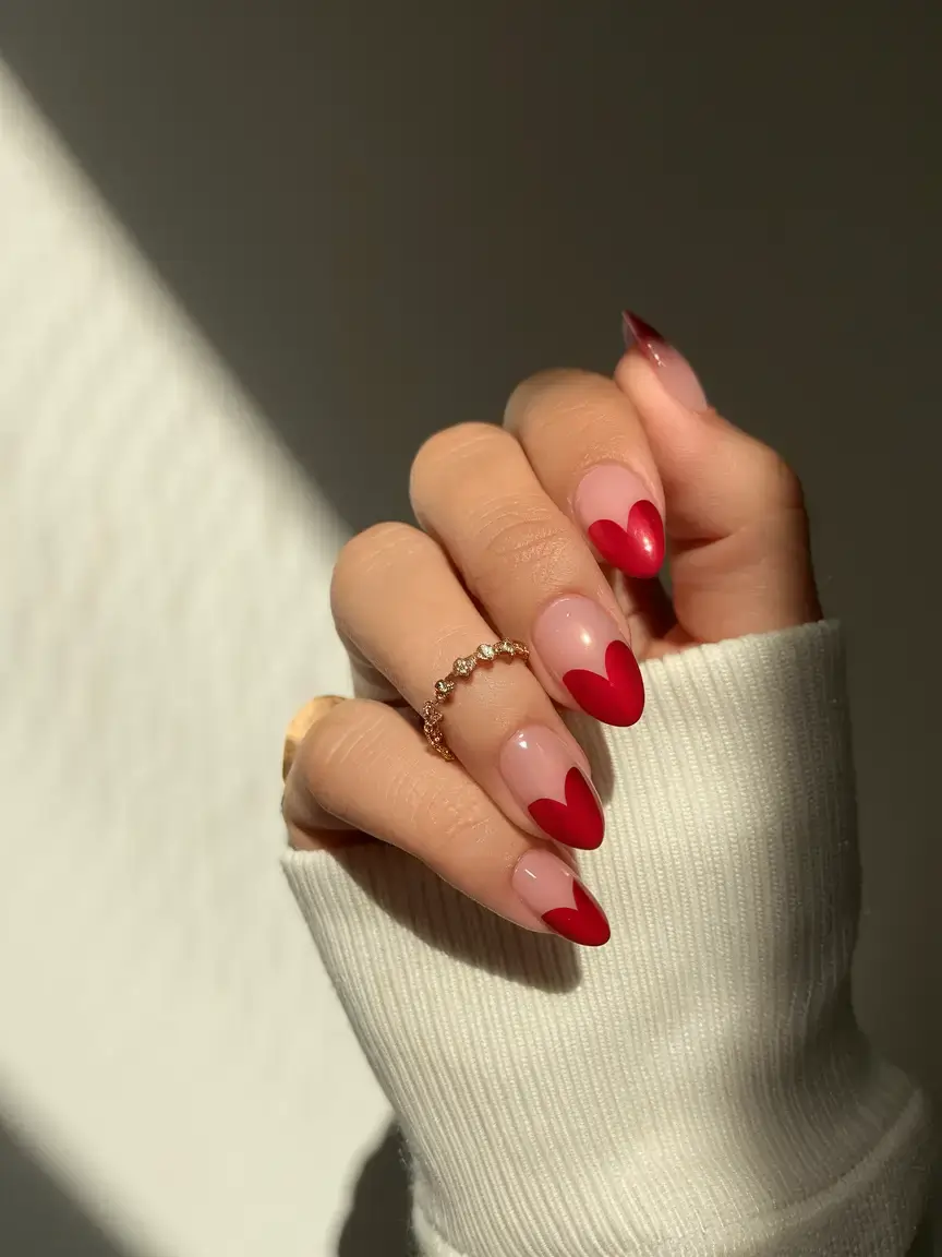 bold red nails for summer 2025 vibes Bold Heart Tips: Summer's Most Playful Twist