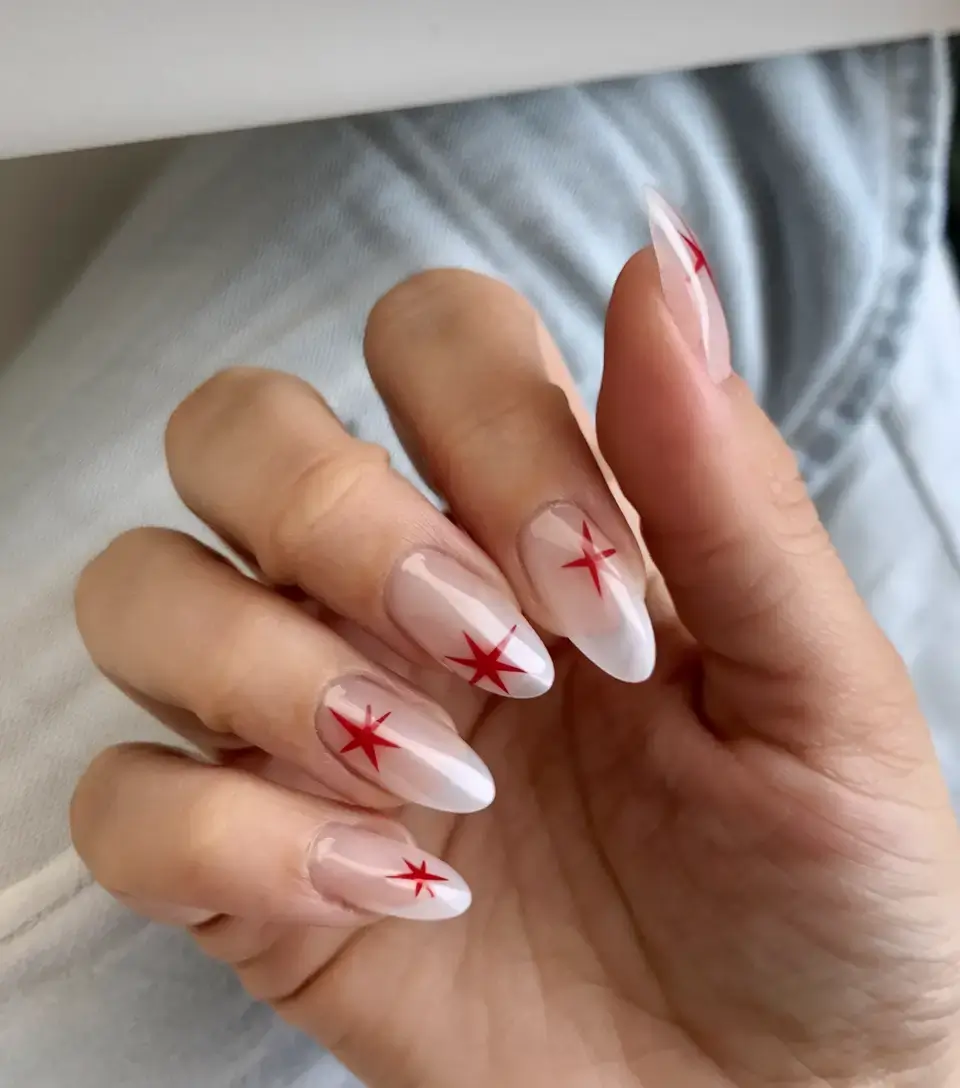 bold red nails for summer 2025 vibes Retro Red Stars: The Playful Pop-Art Vibe