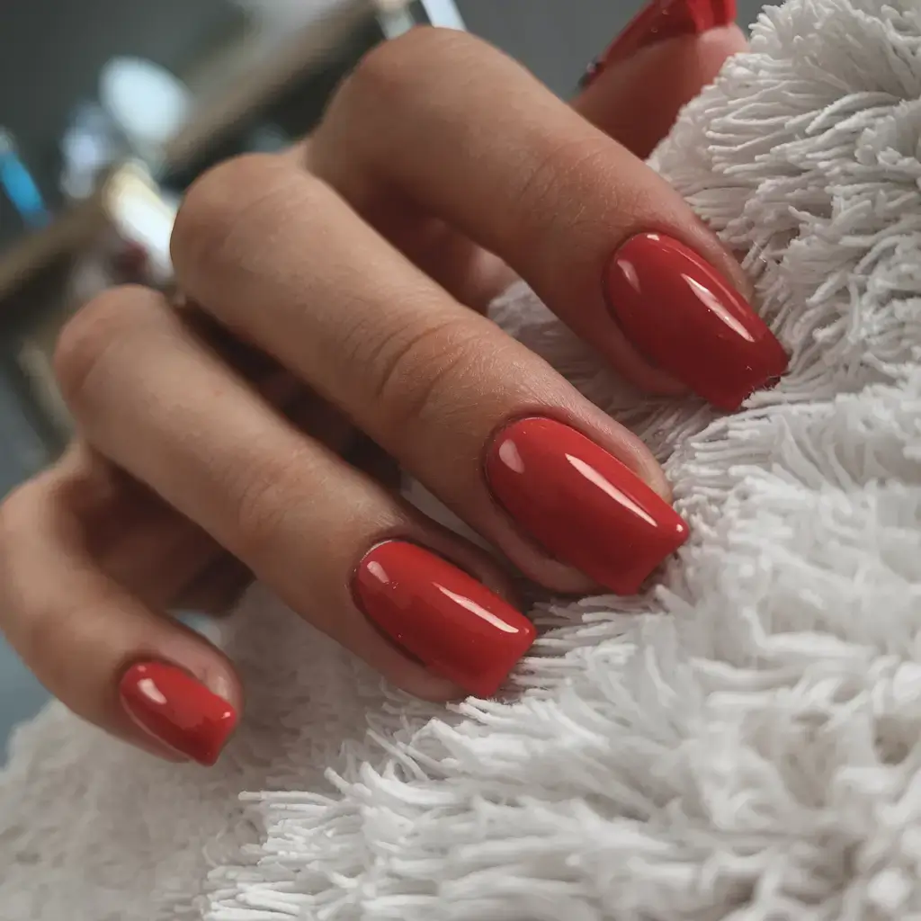 bold red nails for summer 2025 vibes Sunkissed Coral for Endless Summer Evenings