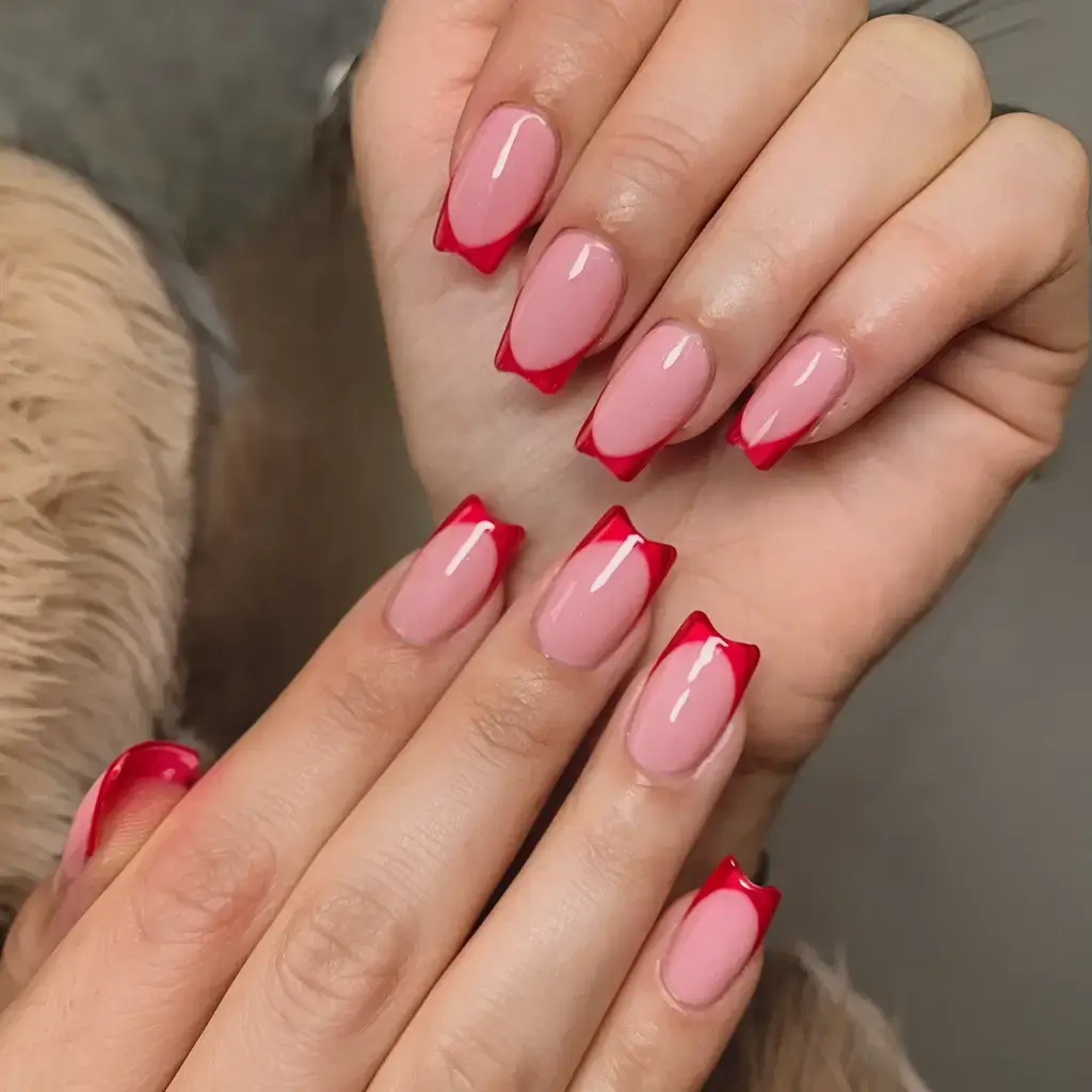 bold red nails for summer 2025 vibes Cat-Eye French: The Unexpected Flirt