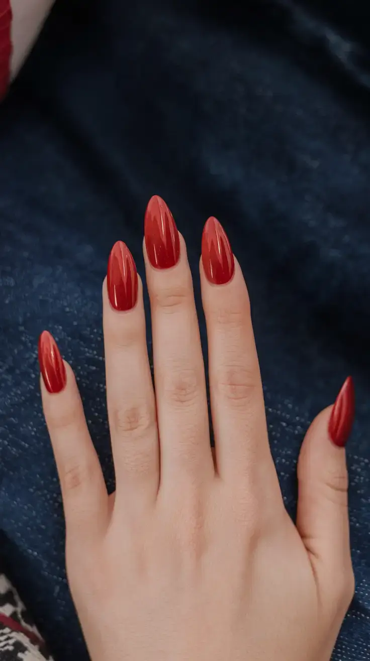 bold red nails for summer 2025 vibes True Crimson Stilettos for Maximum Impact