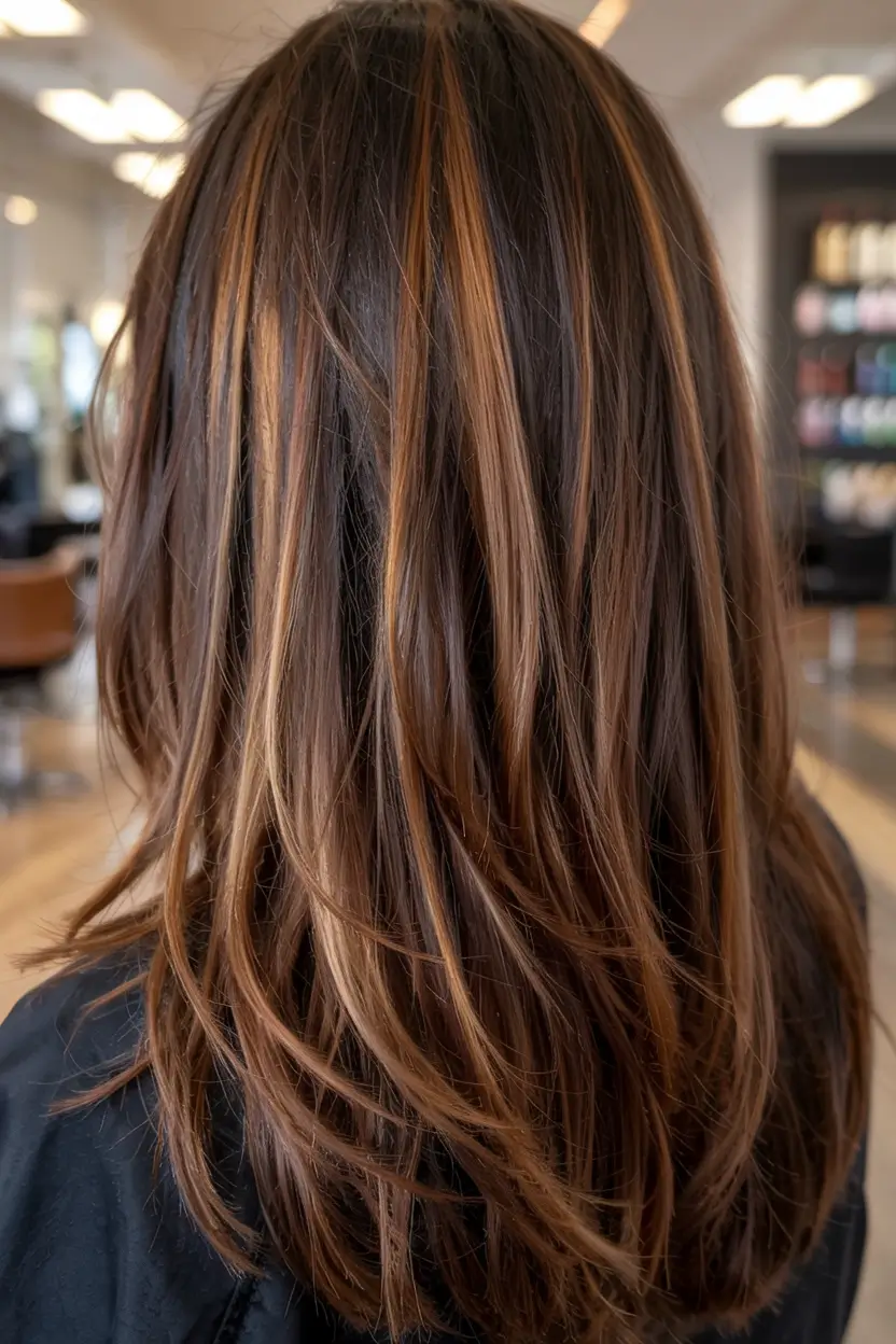 caramel autumn fall hair colors ideas 2025 Rooted Bronze Blonde with Dimensional Lift