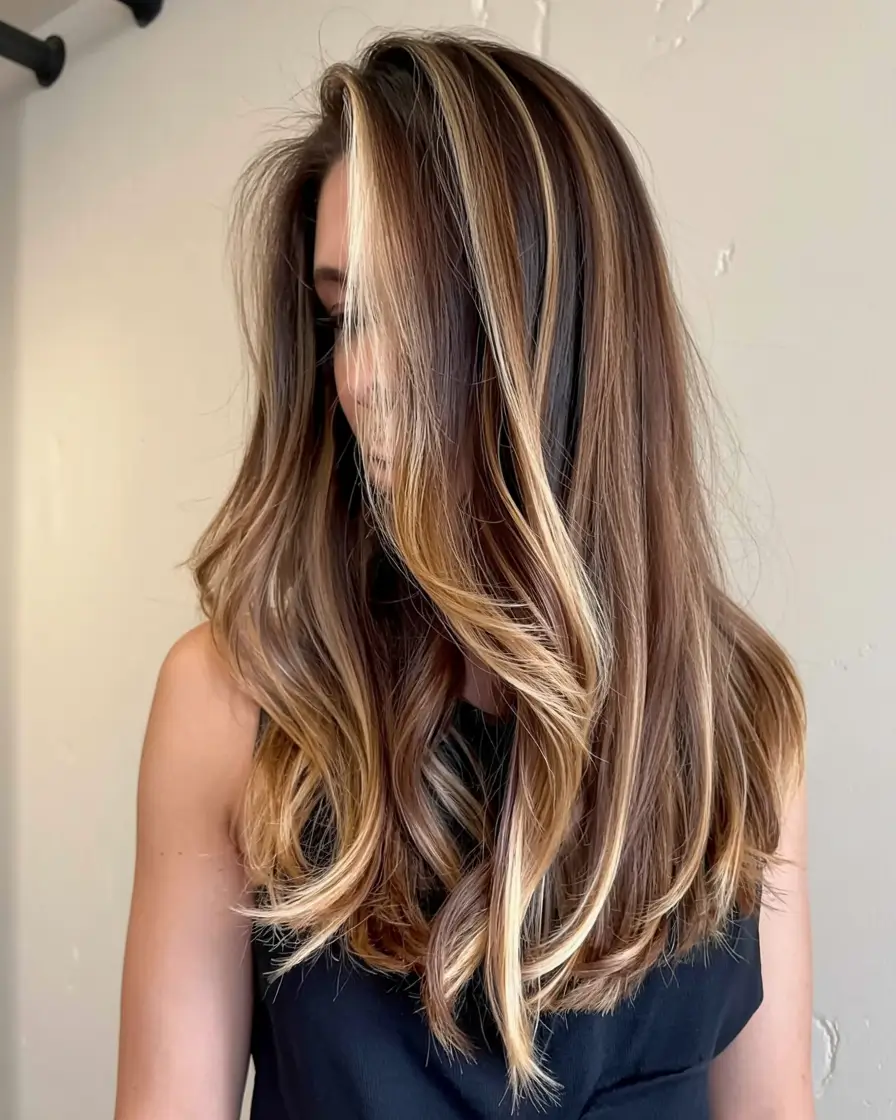 caramel autumn fall hair colors ideas 2025+Caramelized Mocha Waves