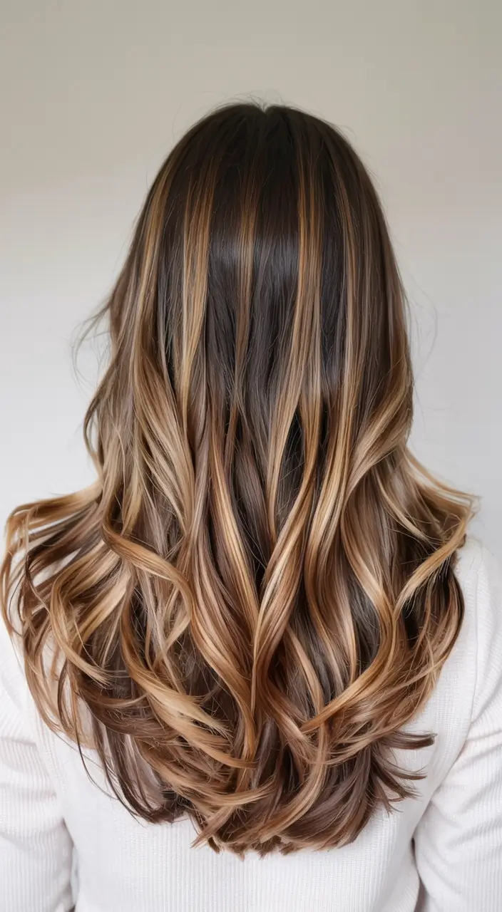 caramel autumn fall hair colors ideas 2025 Toffee Balayage with Cinnamon Curls