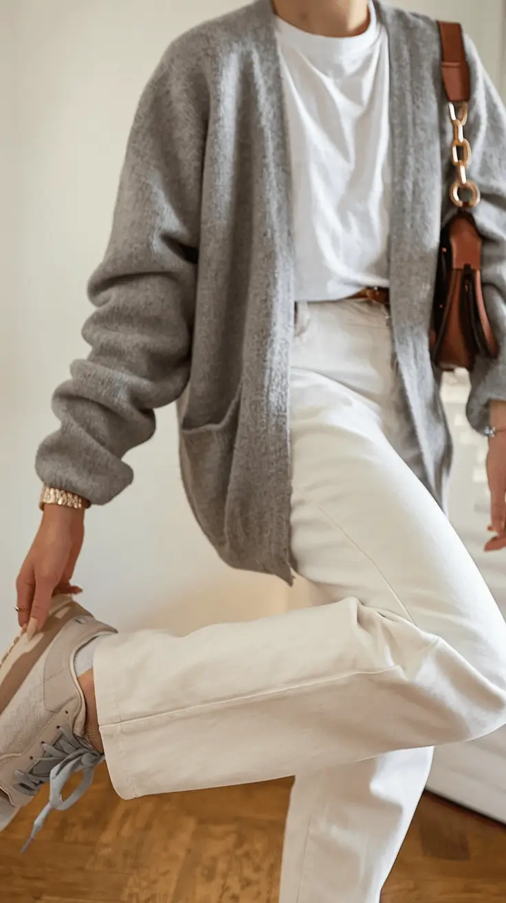 casual fall outfits for women over 30 - ideas 2025 Everyday Ease in Cream and Grey