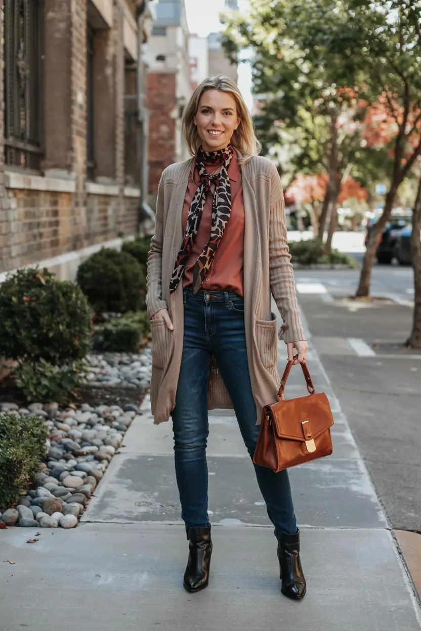casual fall outfits for women over 50 - ideas 2025 Earthy Layers and Animal Prints