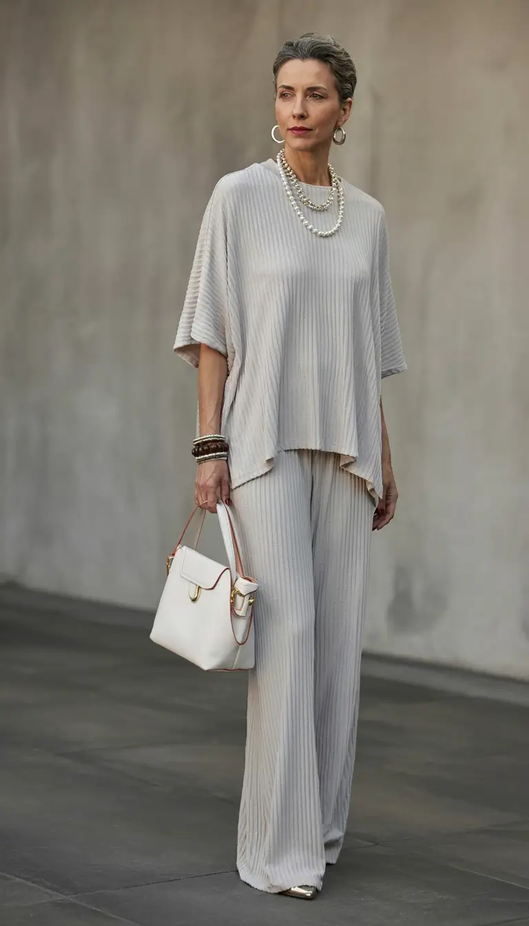 casual fall outfits for women over 50 - ideas 2025 Tonal Texture for Effortless Elegance