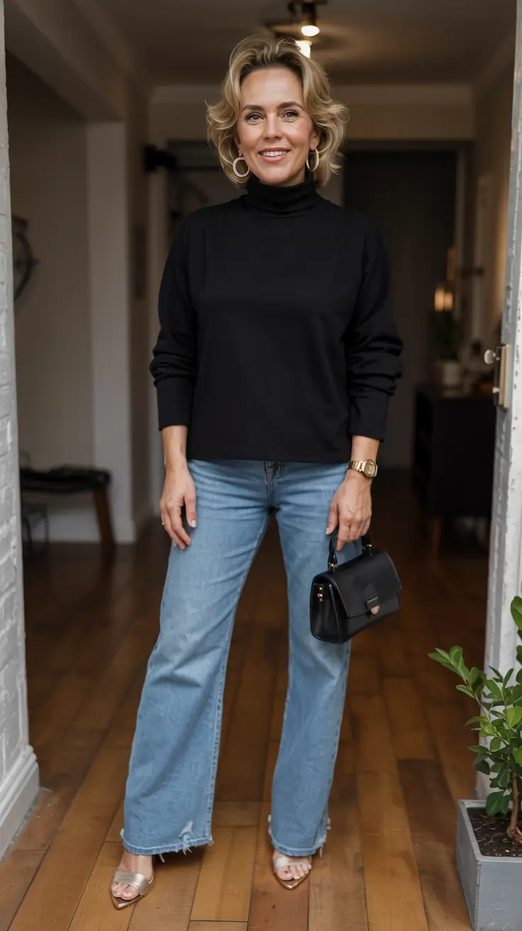 casual fall outfits for women over 50 - ideas 2025 Back-to-Basics with Light Denim Flair