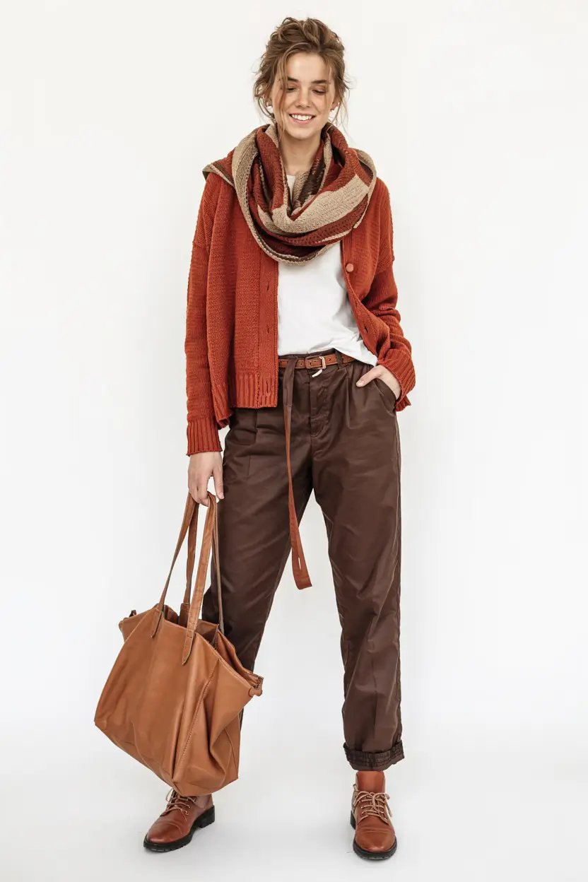 casual fall outfits for women over 50 - ideas 2025 Rust and Chocolate: A Fall Romance