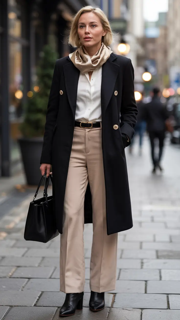 casual fall outfits for women over 50 - ideas 2025 Blond Camel Energy with a Bold Lip