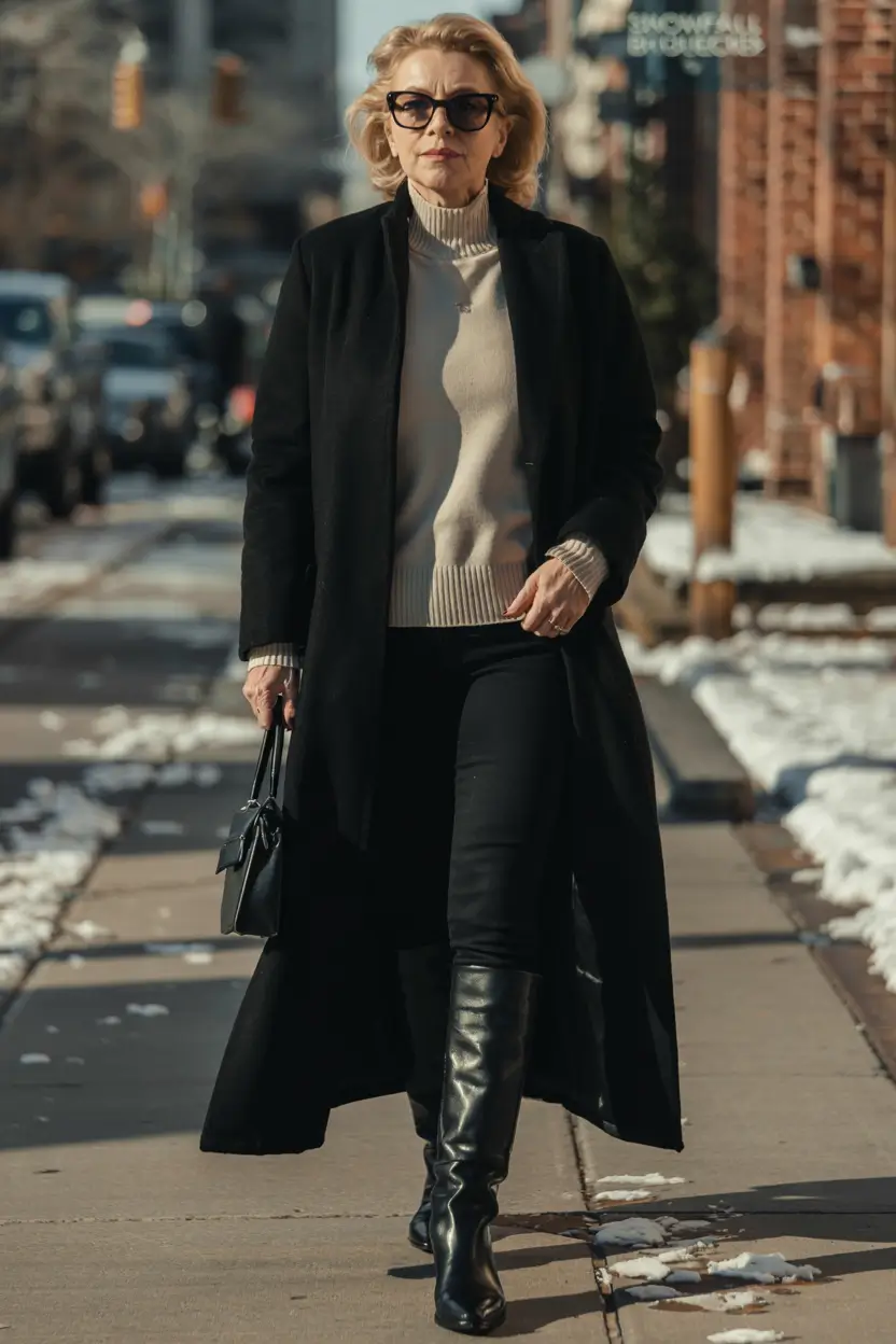 casual fall outfits for women over 50 - ideas 2025 City Sleek with Monochrome Power