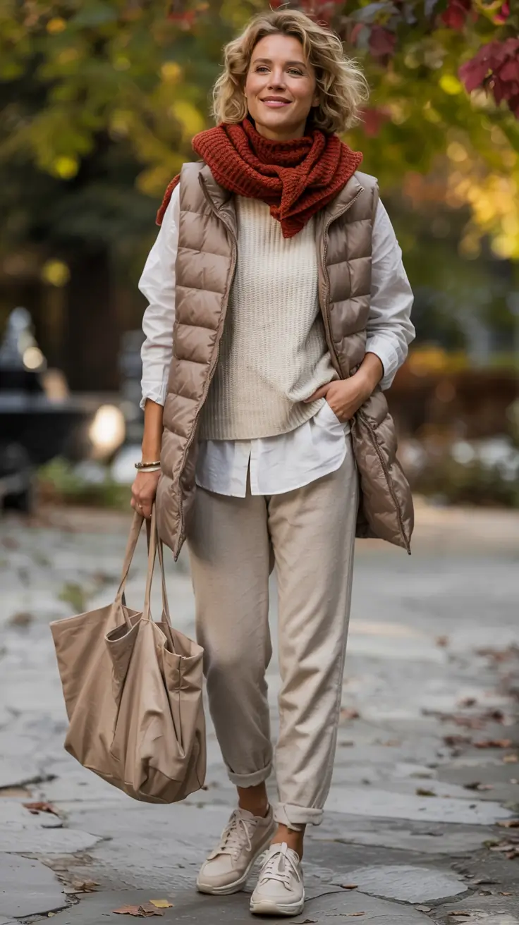 casual fall outfits for women over 50 - ideas 2025 Relaxed Denim with Polished Layers