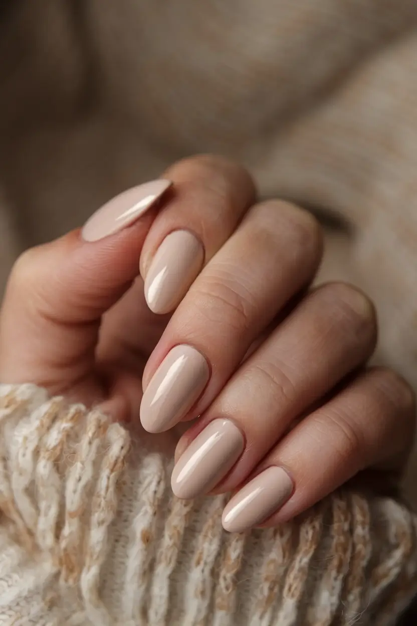 classy summer nails for a chic 2025 look Warm Almond Beige