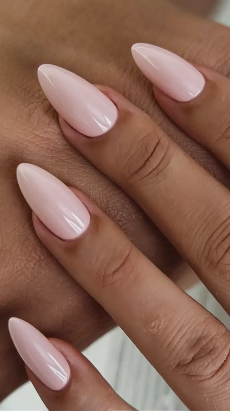 classy summer nails for a chic 2025 look Milky Almond Perfection