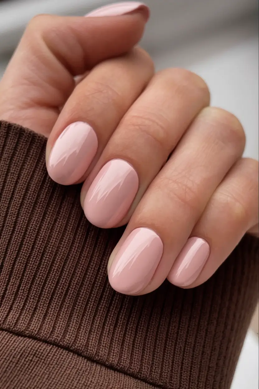 classy summer nails for a chic 2025 look Soft Ballet Pink Minimalist