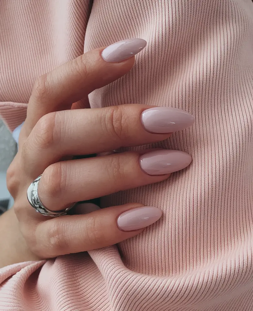 classy summer nails for a chic 2025 look Muted Rose Almond Elegance