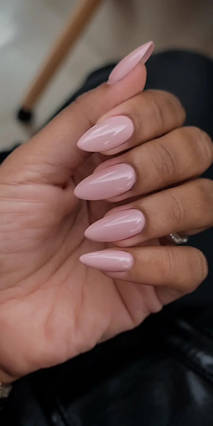 classy summer nails for a chic 2025 look Blush Pink Almond Luxe