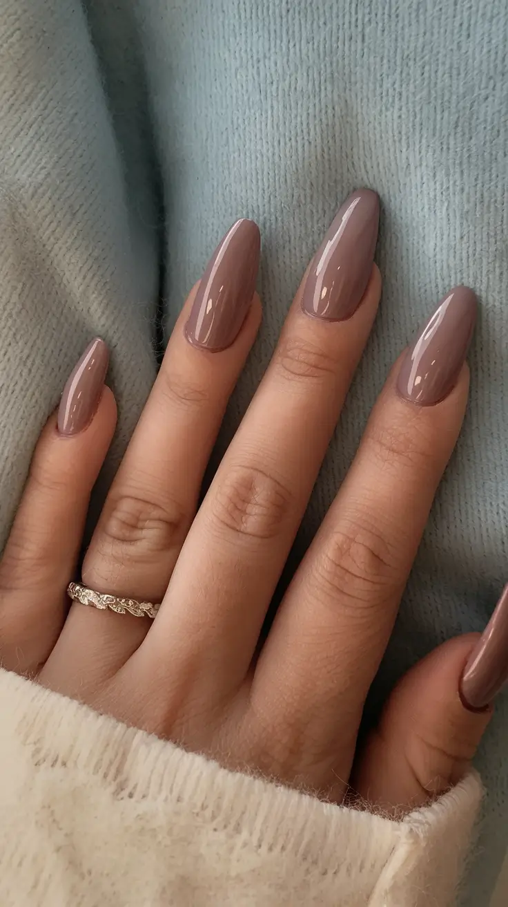 classy summer nails for a chic 2025 look Muted Mauve Drama