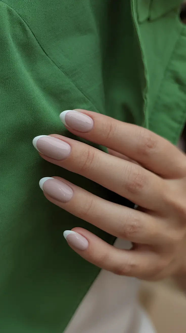classy summer nails for a chic 2025 look Fresh French Revival