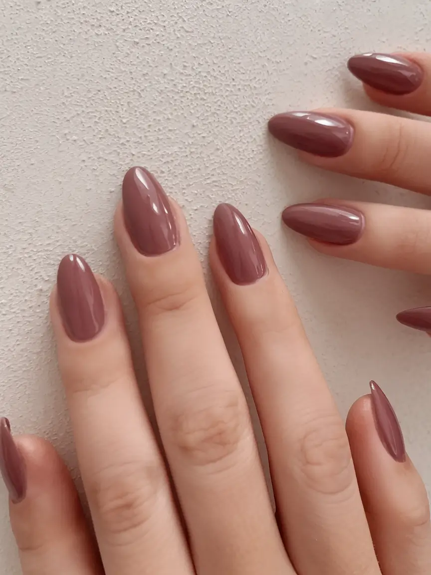 classy summer nails for a chic 2025 look Deep Rosy Cocoa