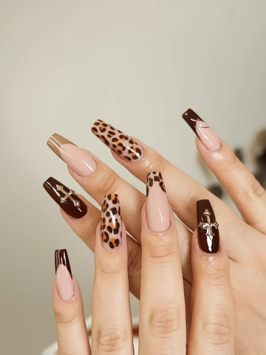 coffin nails that slay summer 2025 Wildcat Energy: Leopard Meets Espresso