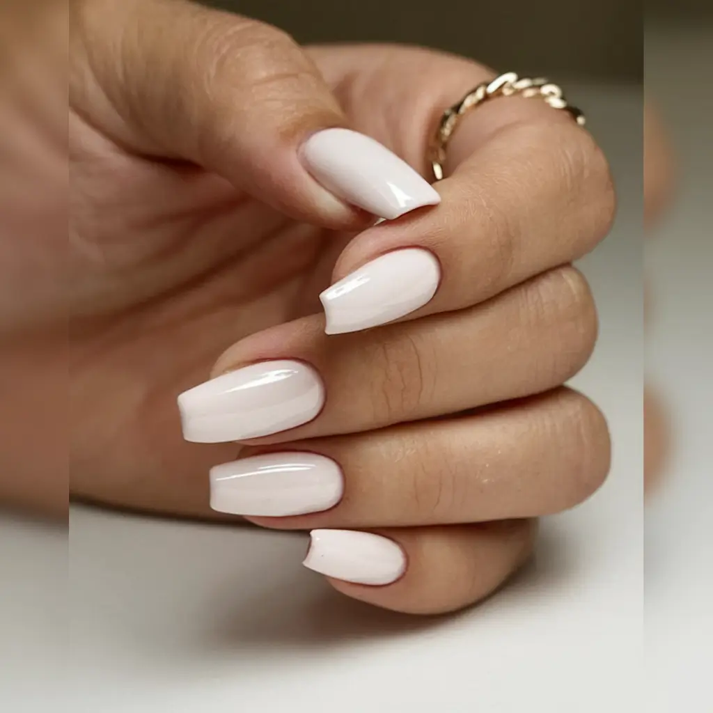 coffin nails that slay summer 2025 Milk Bath White: Barely-There Elegance