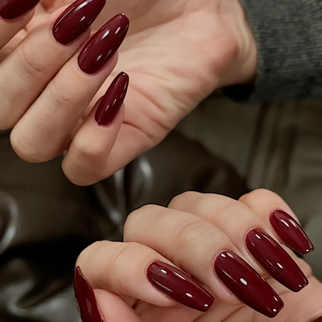 coffin nails that slay summer 2025 Classic Cabernet: Deep Summer Luxury