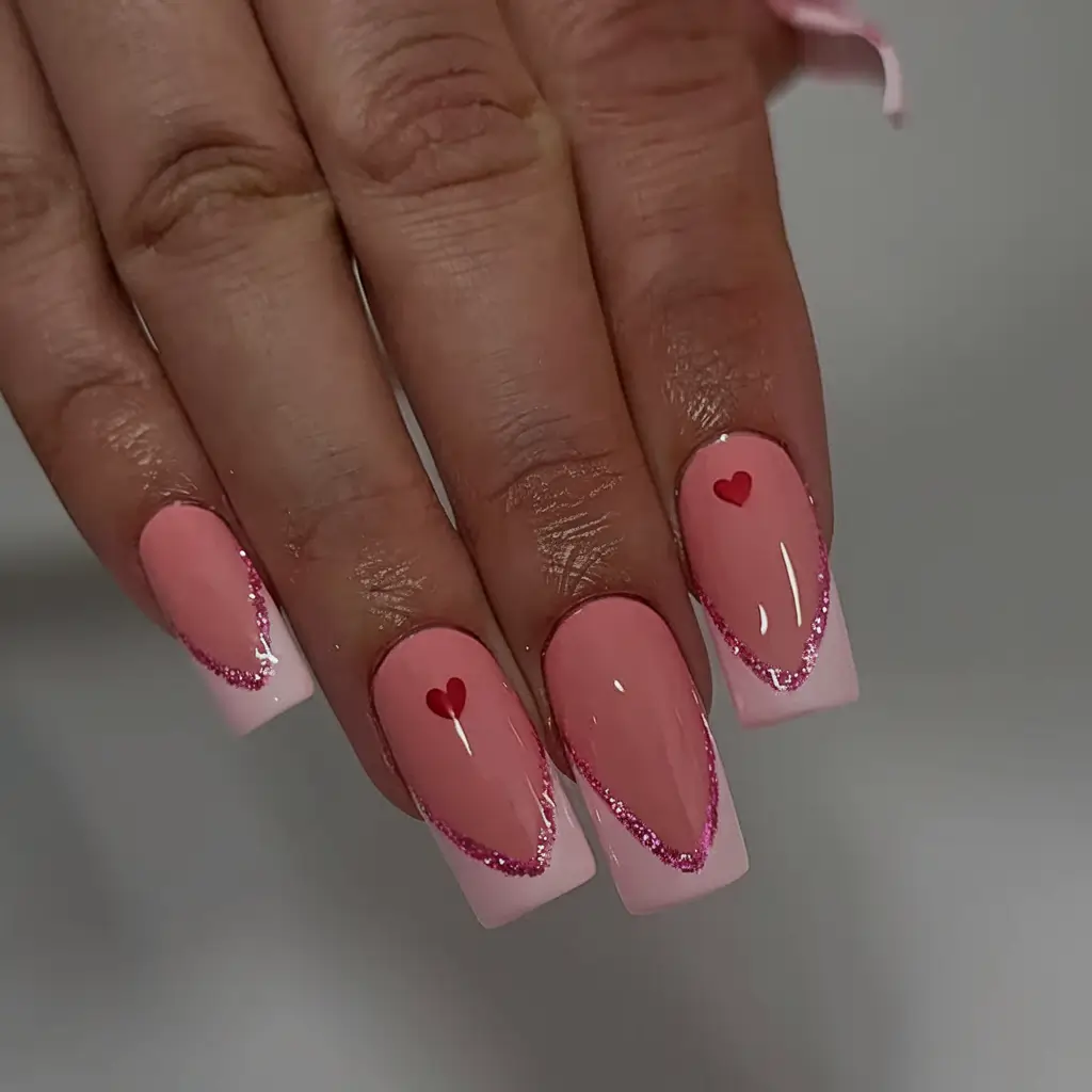 coffin nails that slay summer 2025 Love Letter Pink: Tiny Hearts, Big Charm