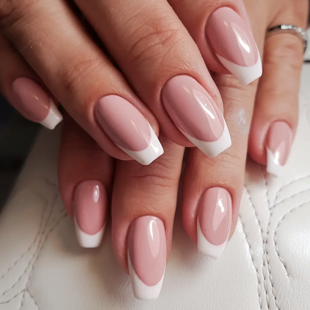 coffin nails that slay summer 2025 Classic French with a Modern Summer Shine