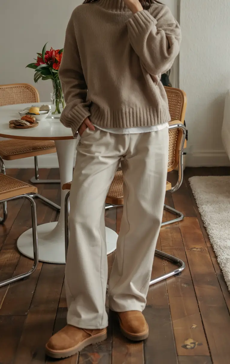 cozy fall outfits ideas 2025 Classic Taupe for Cozy Mornings
