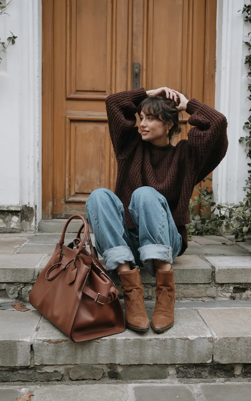 cozy fall outfits ideas 2025+Effortlessly Rugged With a Hint of Romance