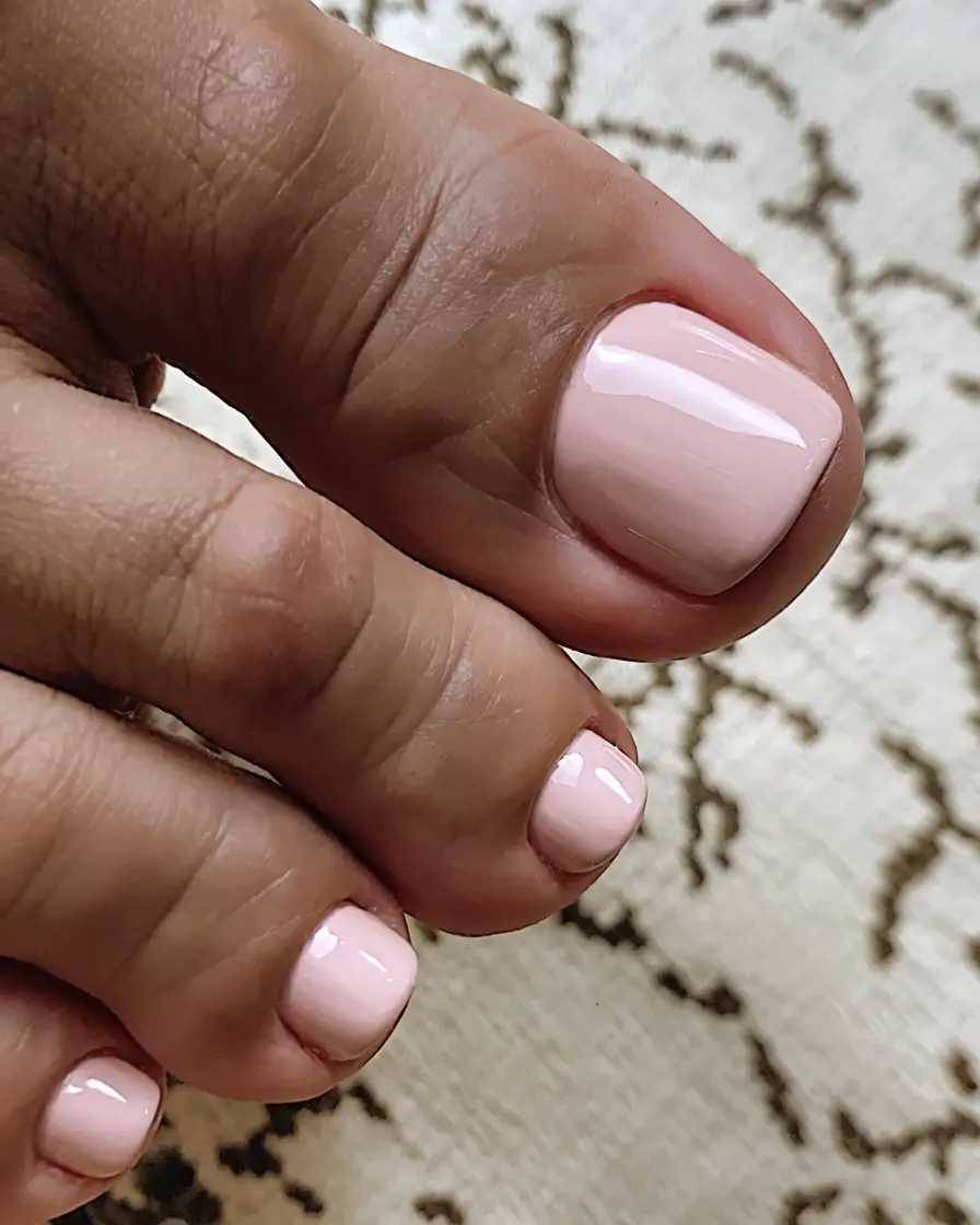cute august toe nails for summer 2025-Soft Petal Nude for Any Occasion