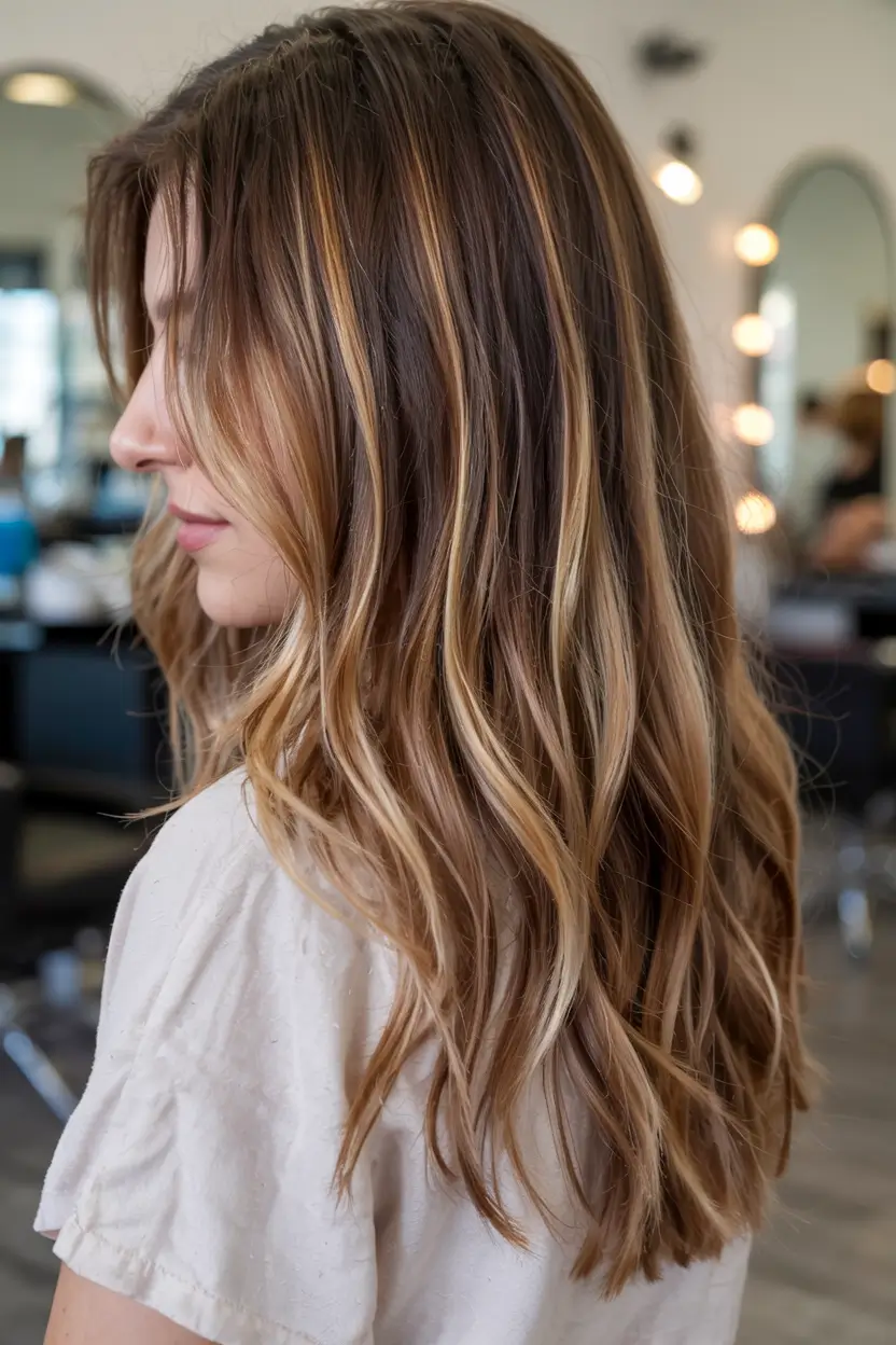 cute fall hair colors ideas 2025 Golden Halo Highlights