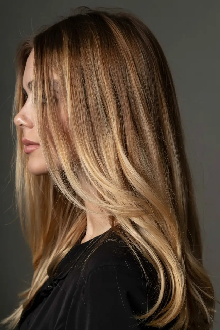 cute fall hair colors ideas 2025 Champagne Root Stretch