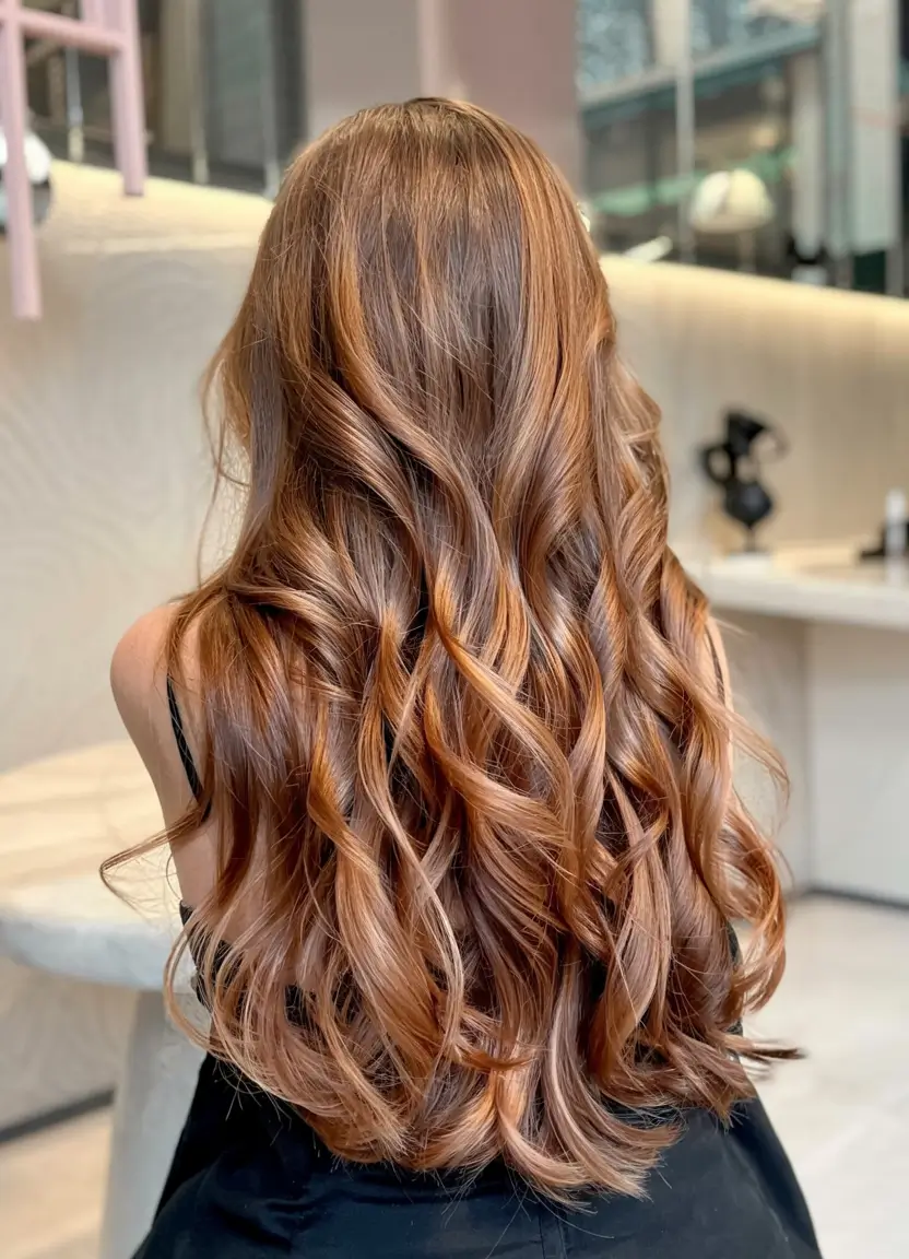 cute fall hair colors ideas 2025 Cinnamon Swirl Curls for Cozy Vibes