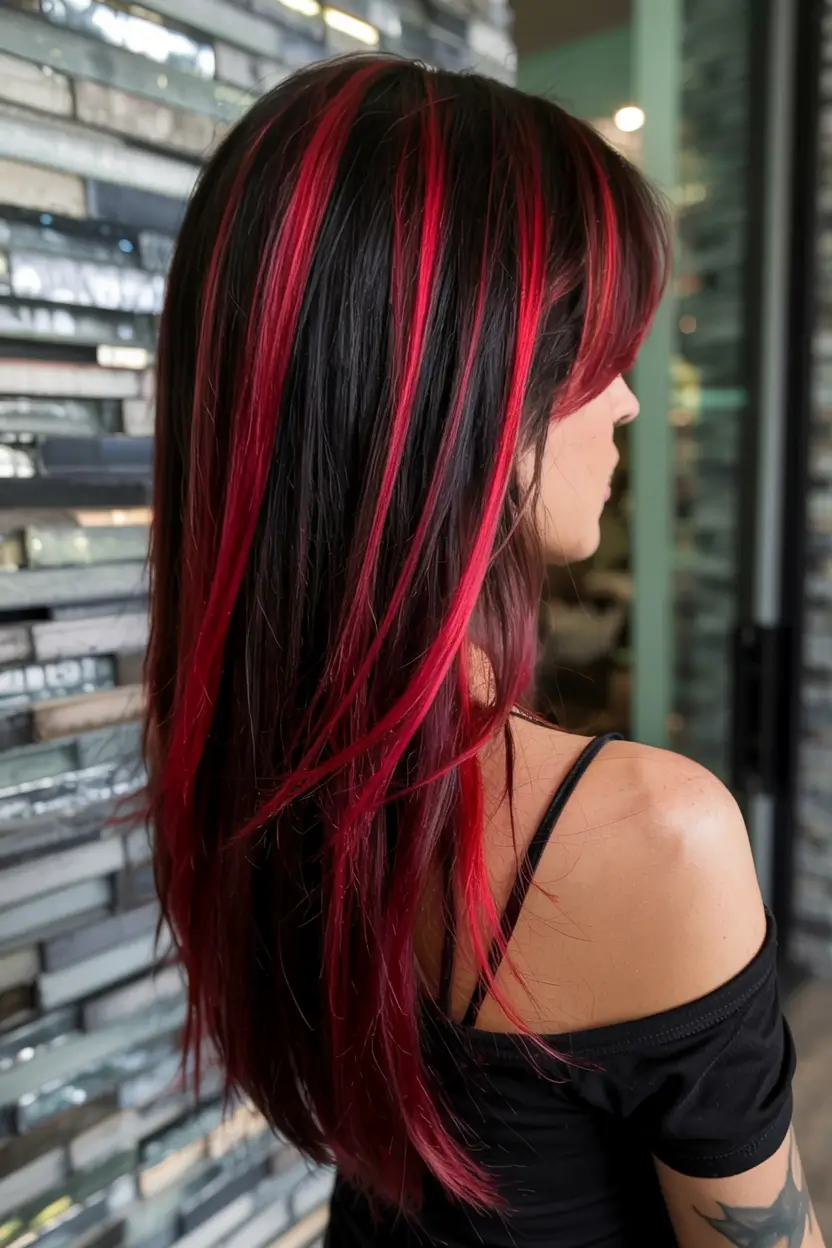 cute fall hair colors ideas 2025 Cherry Cola Contrast Highlights