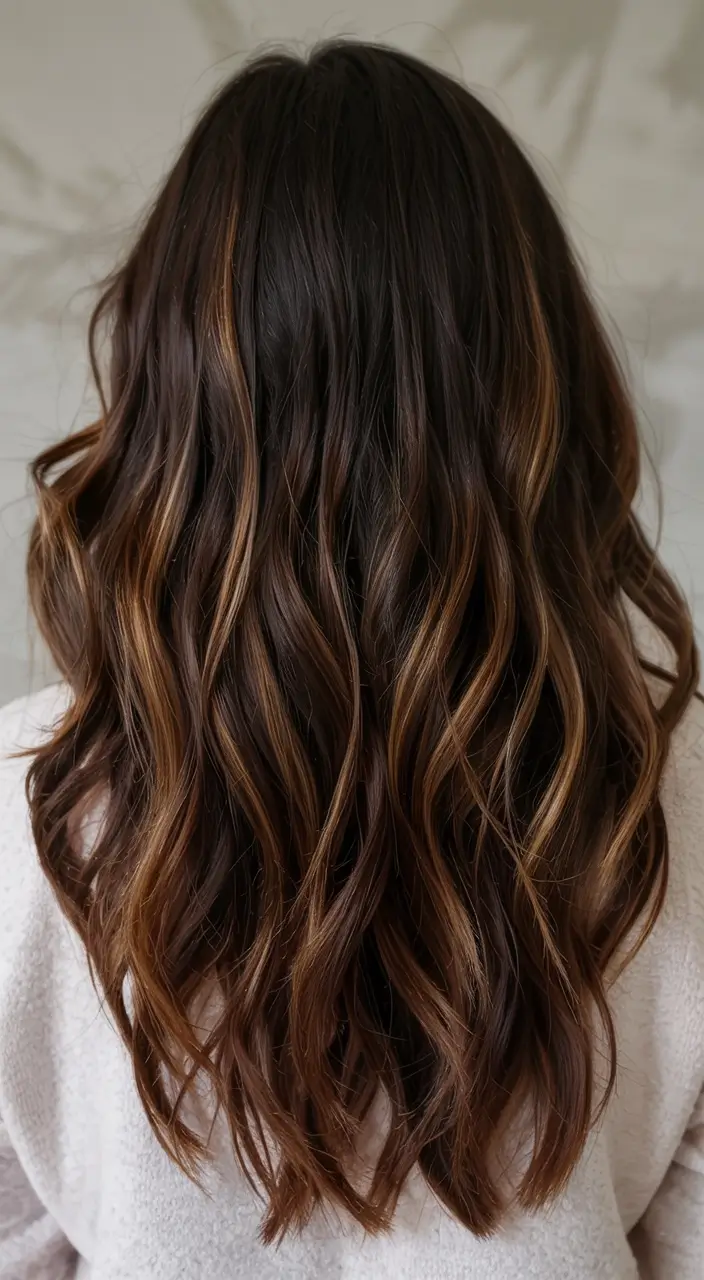 cute fall hair colors ideas 2025 Espresso Depth with Honey Ribbons