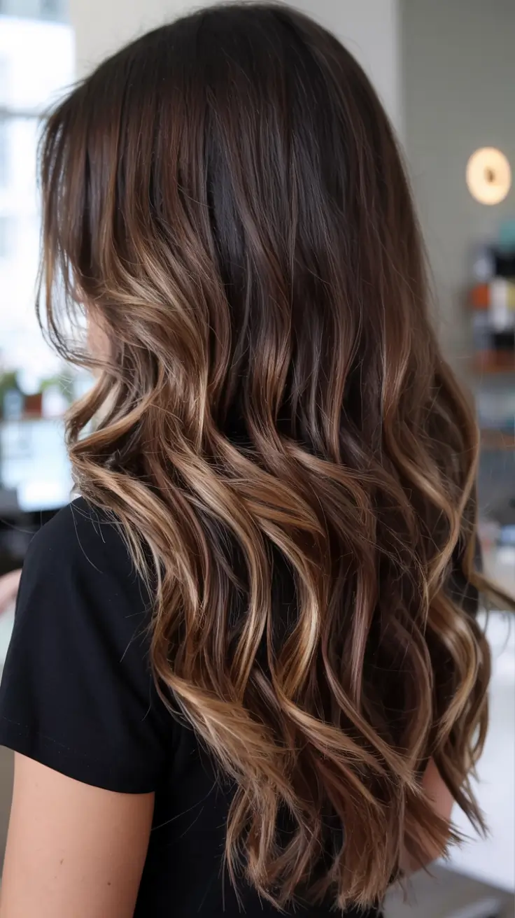 cute fall hair colors ideas 2025 Dimensional Mocha with Hazelnut Ribbons