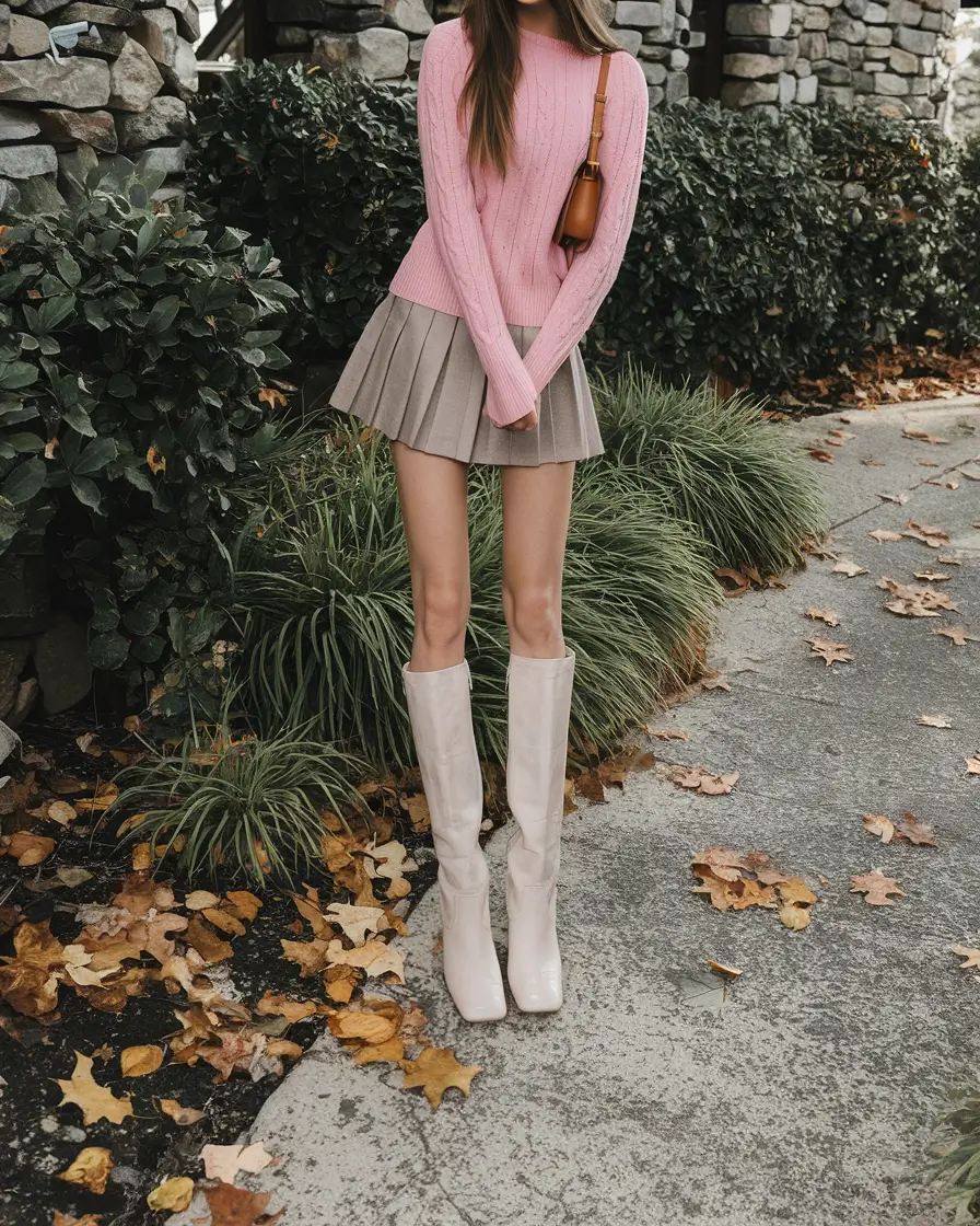 cute fall outfits for women 2025 Chic in Blush and Taupe