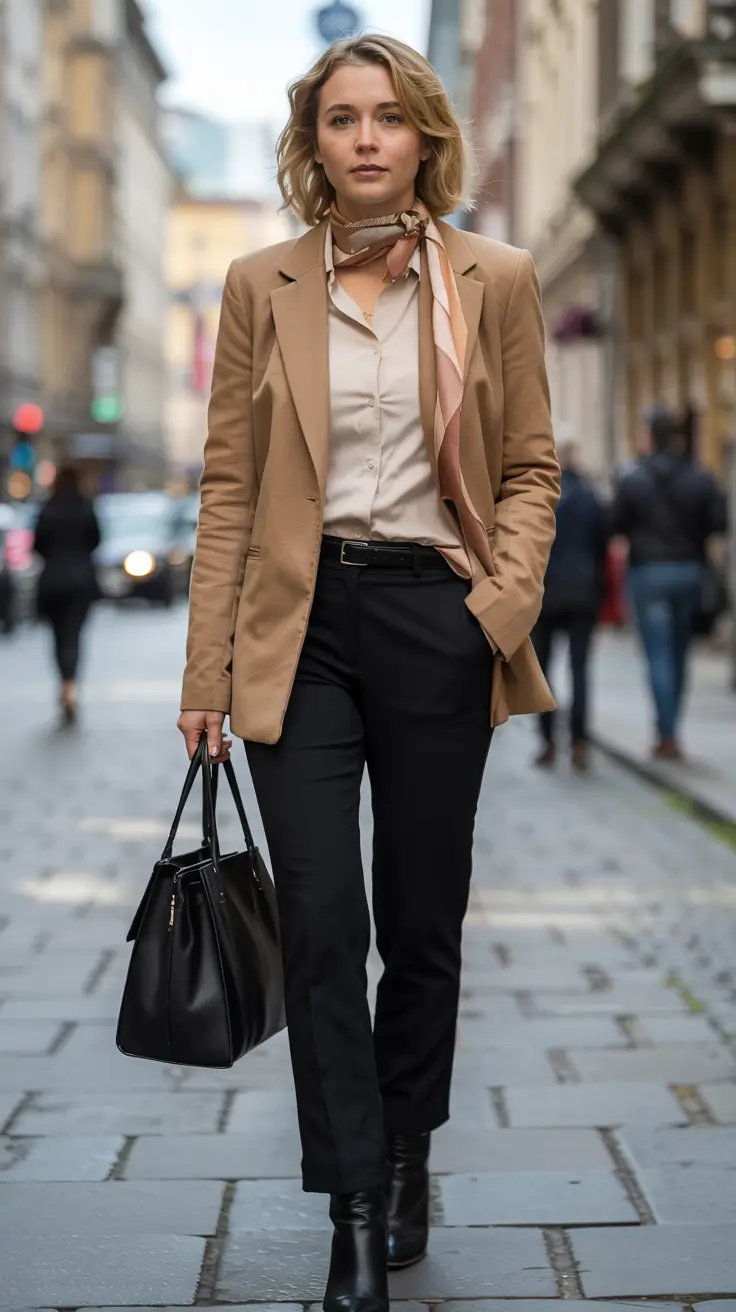 cute fall outfits for women over 60 - ideas 2025+Modern Tailoring Meets Fall Neutrals