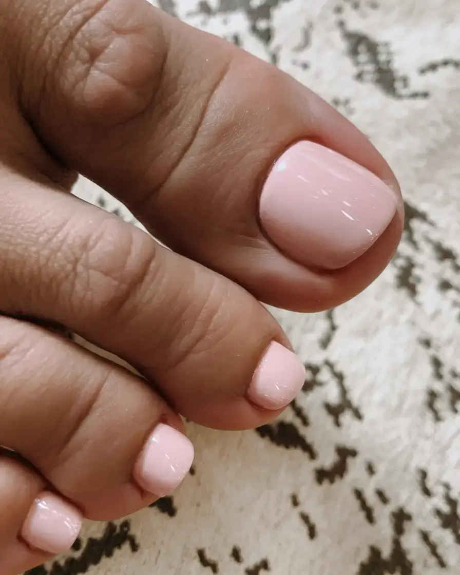 cute july toe nails for summer 2025 Soft Blush Minimalism: Understated Summer Luxury