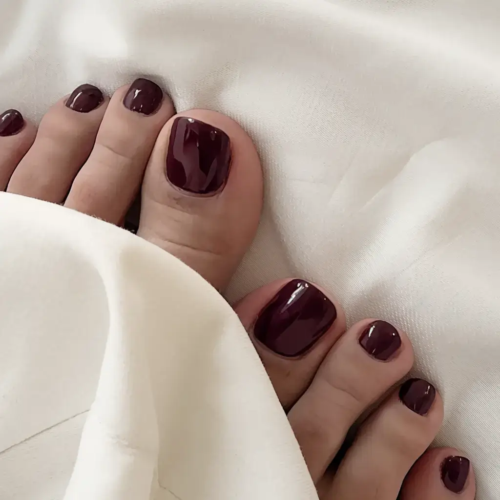 cute july toe nails for summer 2025 Deep Berry Luxe: The Unexpected Summer Classic